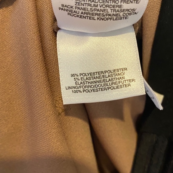 Nine West Mesh Black and Tan Striped Long Sleeve knee length Dress 3/4 length - Picture 7 of 10